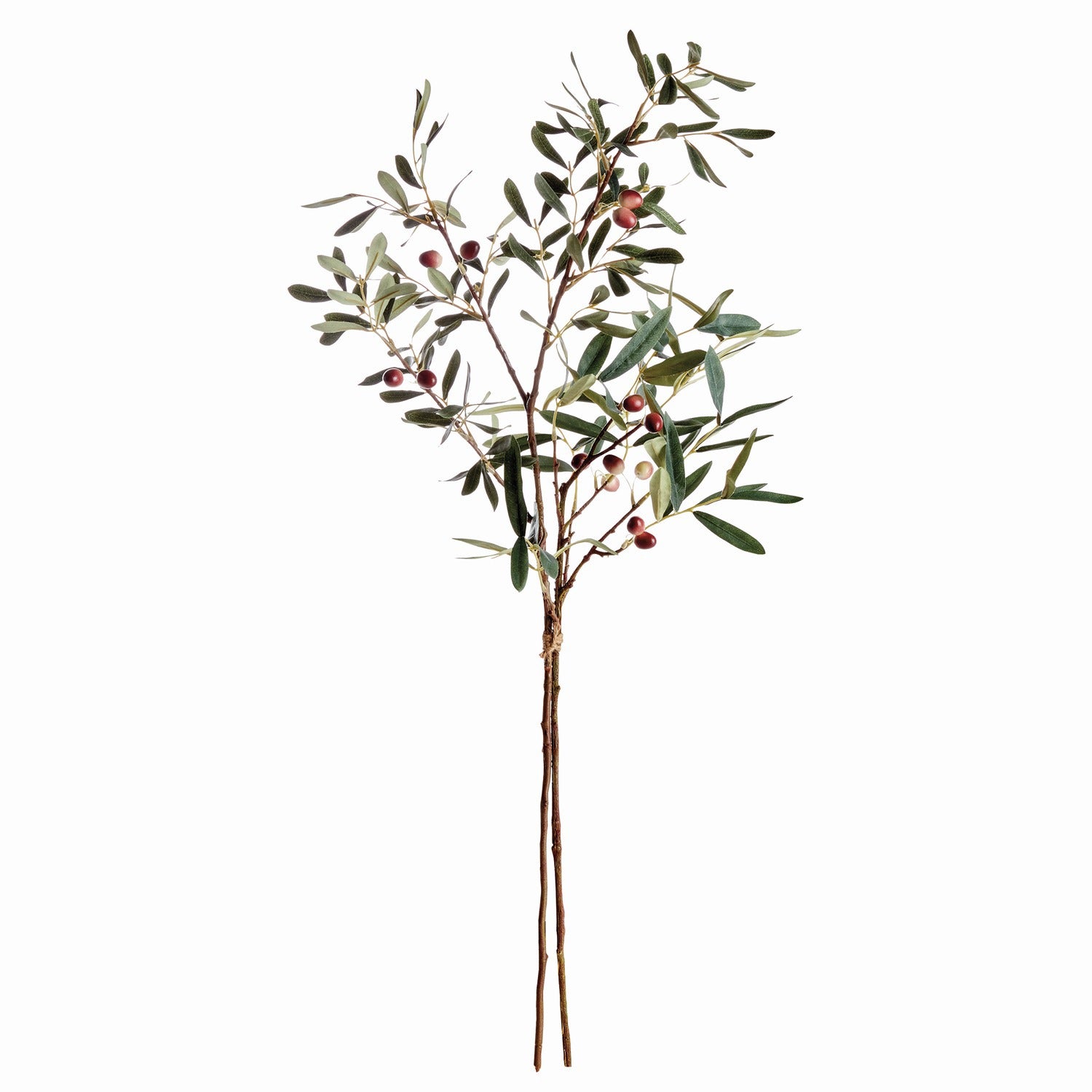 32" Olive Stems with Olives, Bundle of 2